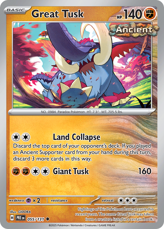 Great Tusk 055/131 Prismatic Evolutions