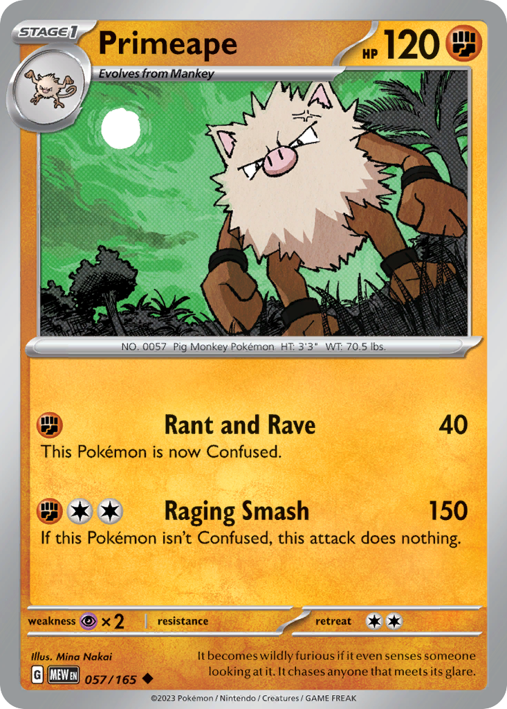 Primeape 057/165 151