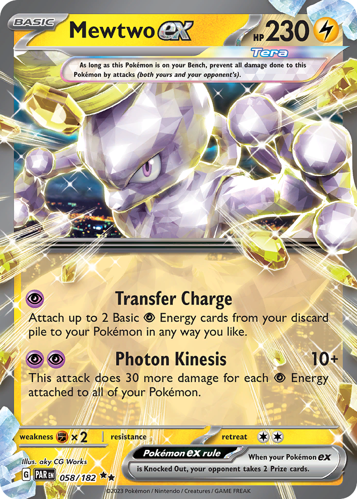 Mewtwo ex 058/182 Paradox Rift Double Rare