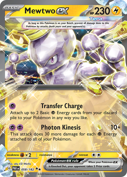 Mewtwo ex 058/182 Paradox Rift Double Rare