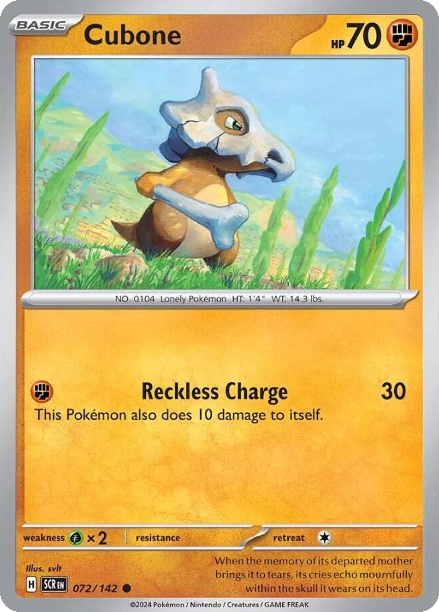 Cubone 072/142 Stellar Crown