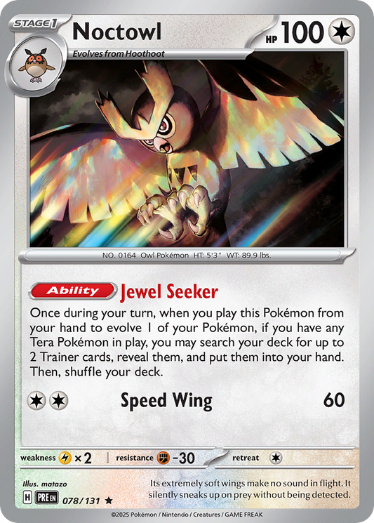 Noctowl 078/131 Prismatic Evolutions Holo