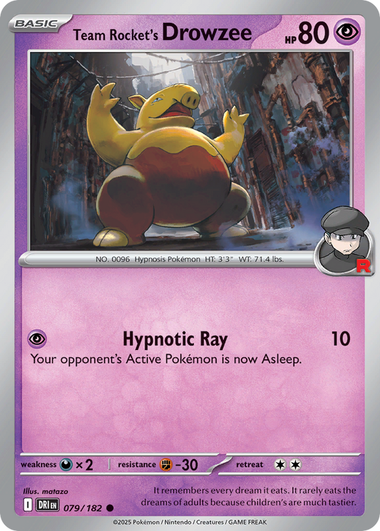 Team Rocket's Drowzee 079/182 Destined Rivals