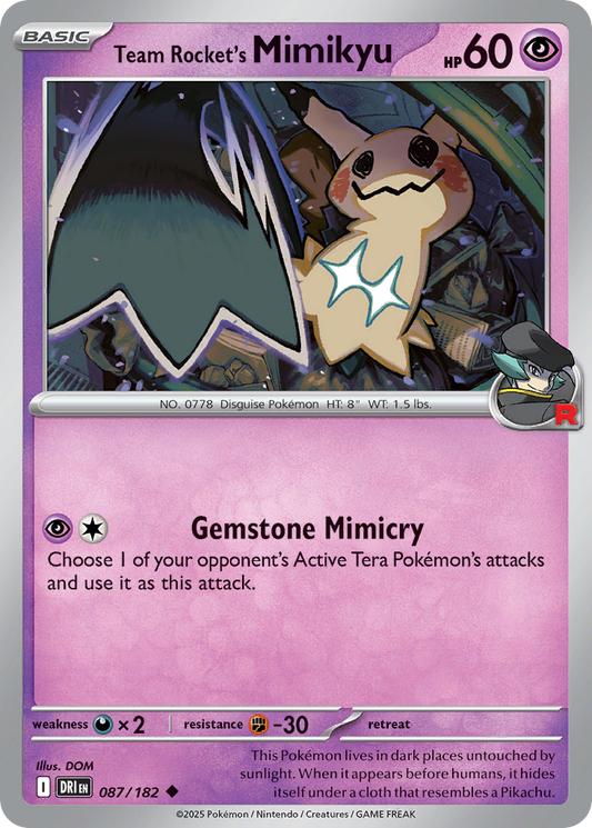Team Rocket's Mimikyu 087/182 Destined Rivals