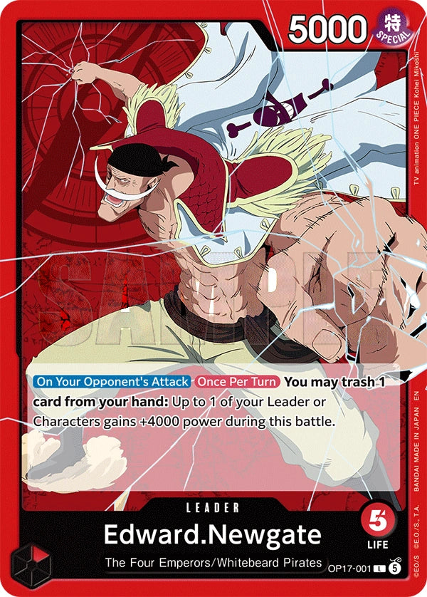Edward.Newgate (001) OP17-001 The World's Strongest Warriors Leader
