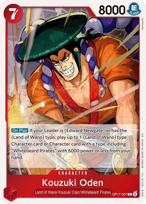 Kouzuki Oden OP17-007 The World's Strongest Warriors Rare