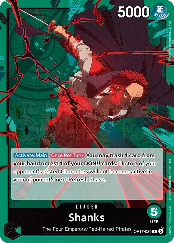 Shanks (020) OP17-020 The World's Strongest Warriors Leader