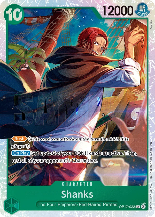 Shanks (022) OP17-022 The World's Strongest Warriors Super Rare