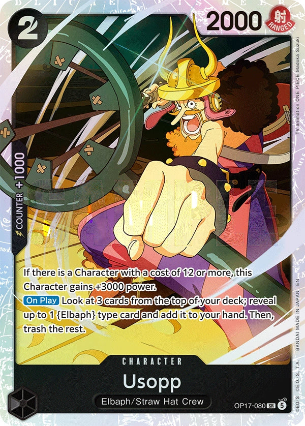 Usopp OP17-080 The World's Strongest Warriors Super Rare