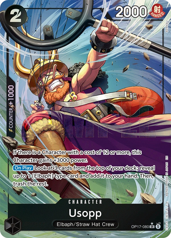 Usopp (Alternate Art) OP17-080 The World's Strongest Warriors Super Rare