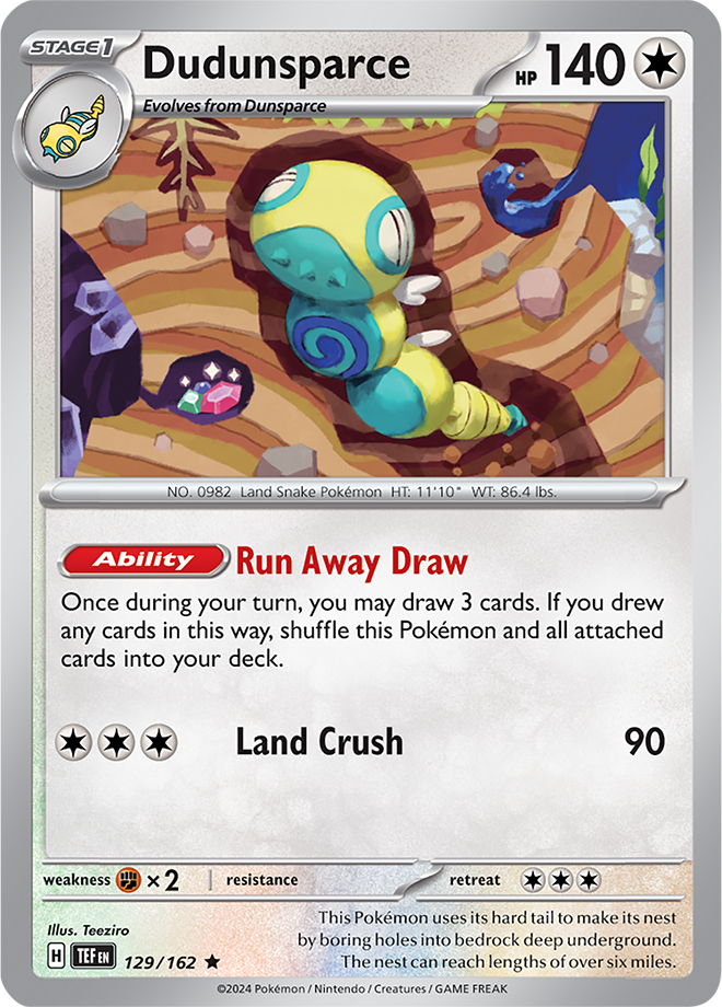 Dudunsparce 129/162 Temporal Forces Holo
