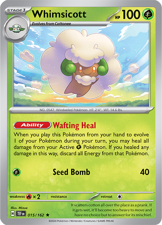 Whimsicott 015/162 Temporal Forces Holo