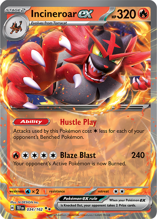 Incineroar ex 034/162 Temporal Forces