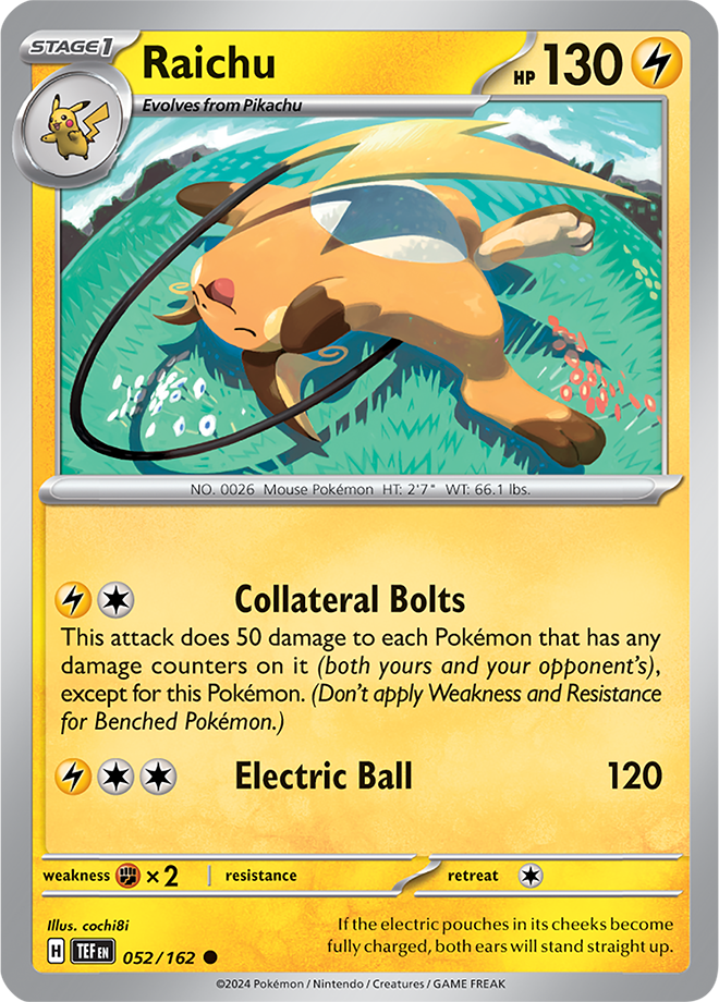 Raichu 052/162 Temporal Forces