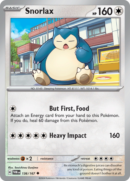 Snorlax 136/167 Twilight Masquerade