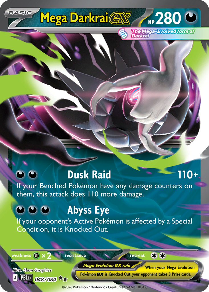 Mega Darkrai ex 048/084 Pitch Black Double Rare