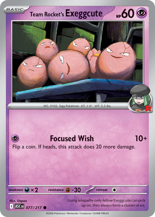 Team Rocket's Exeggcute 077/217 Ascended Heroes
