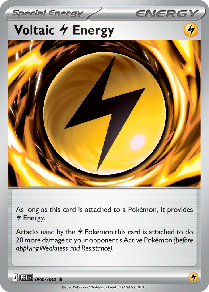 Voltaic Lightning Energy 084/084 Pitch Black Holo Rare