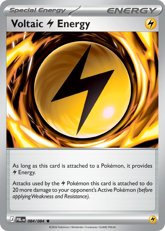 Voltaic Lightning Energy 084/084 Pitch Black Holo Rare
