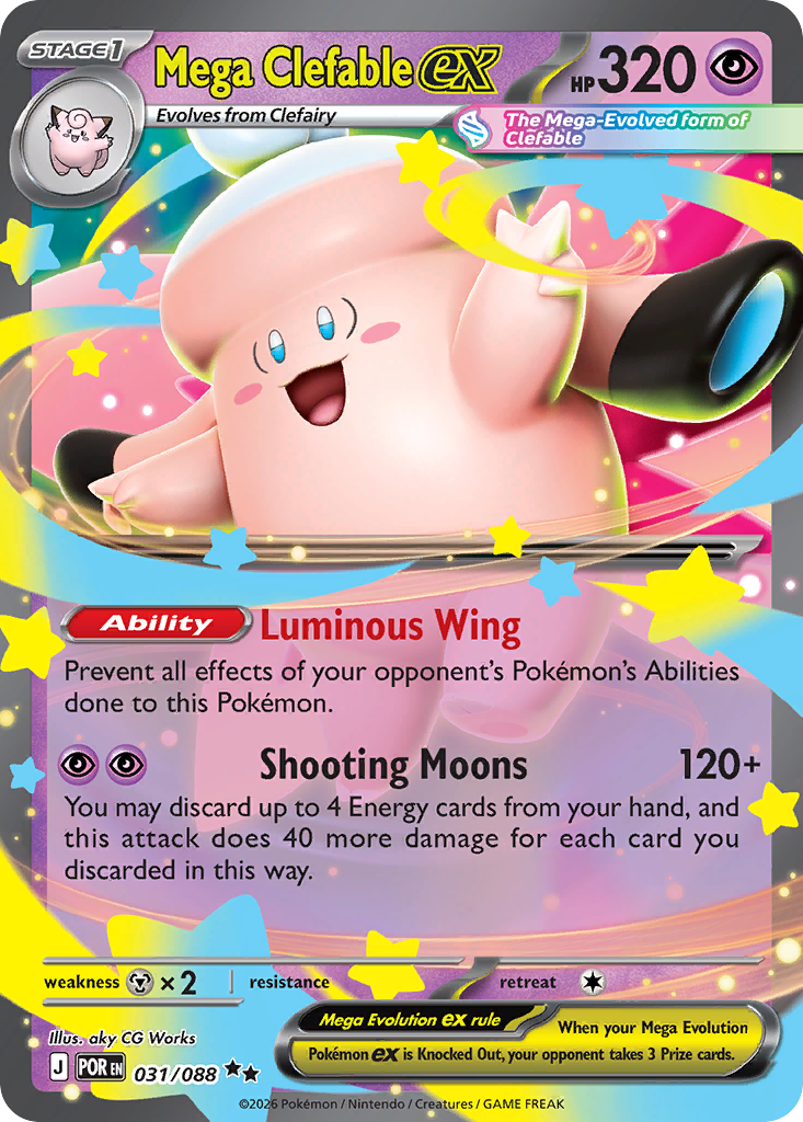 Mega Clefable ex 031/088 Double Rare