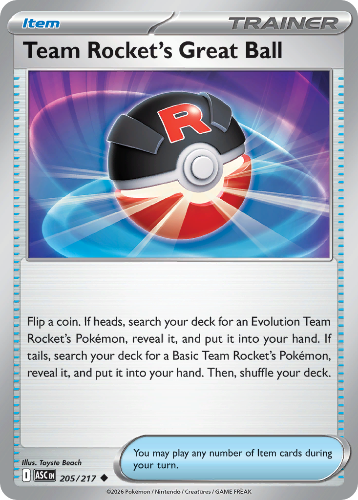 Team Rocket's Great Ball 205/217 Ascended Heroes