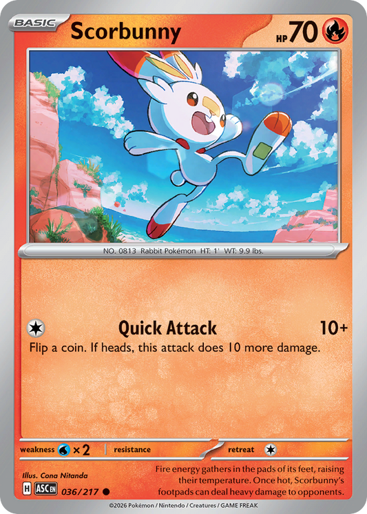 Scorbunny 036/217 Ascended Heroes