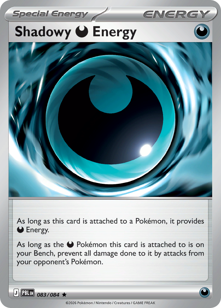 Shadowy Darkness Energy 083/084 Pitch Black Holo Rare