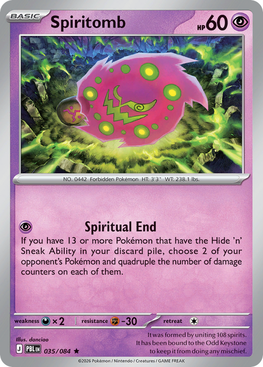 Spiritomb 035/084 Pitch Black Holo Rare