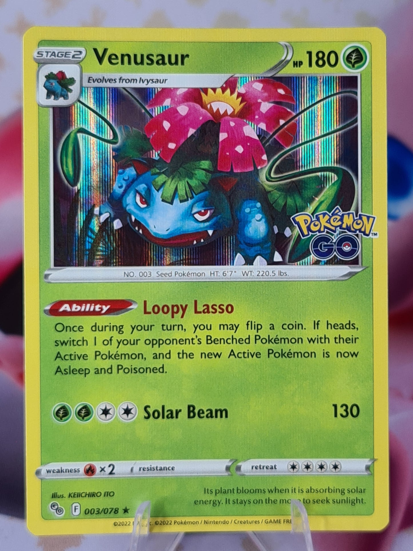 Venusaur 003/078 Pokemon Go Holo