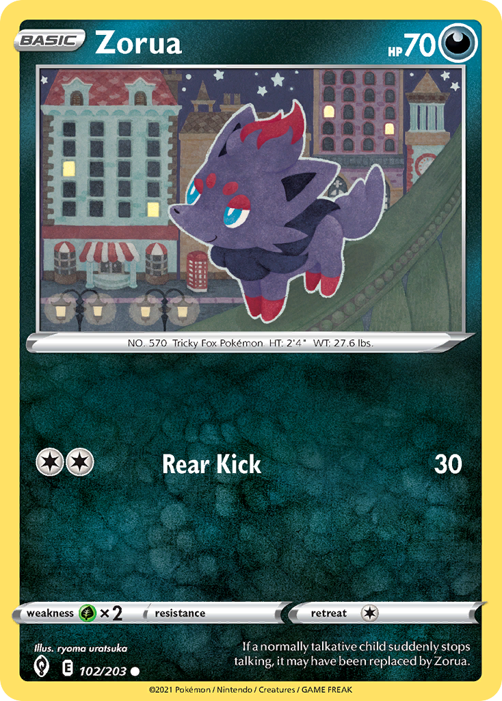 Zorua 102/203 Evolving Skies