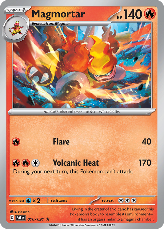 Magmortar 010/091 Paldean Fates Holo