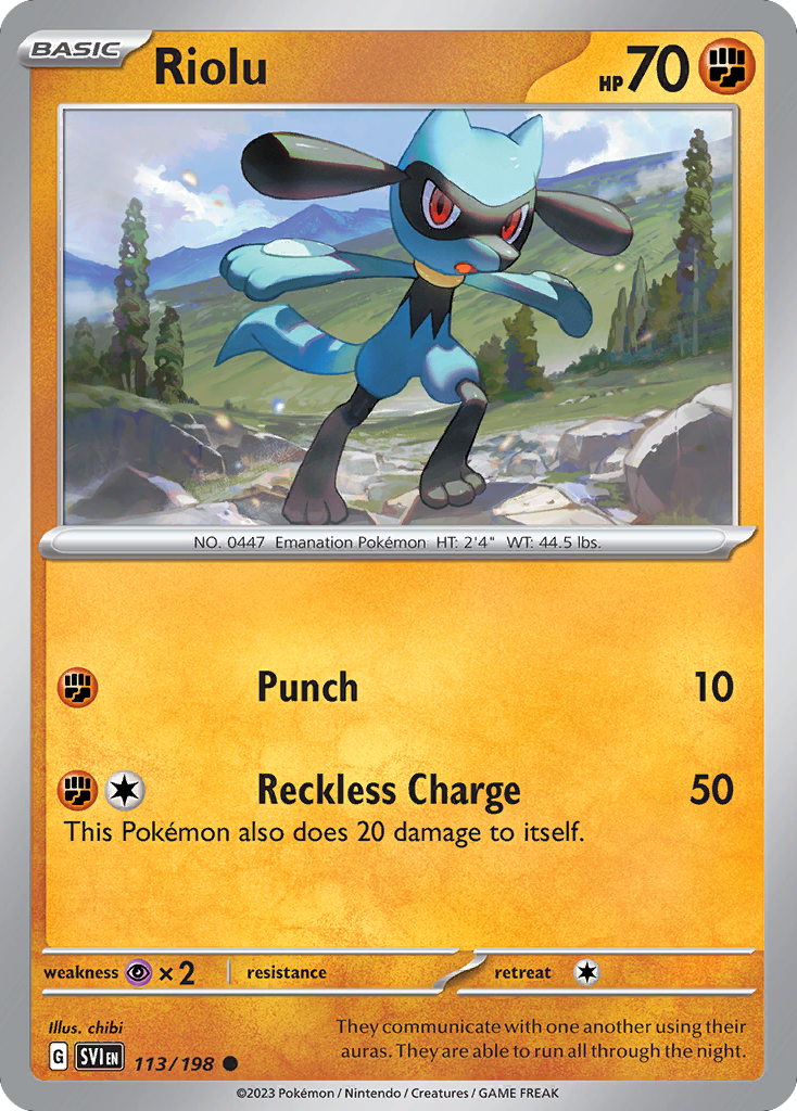 Riolu 113/198 Scarlet Violet