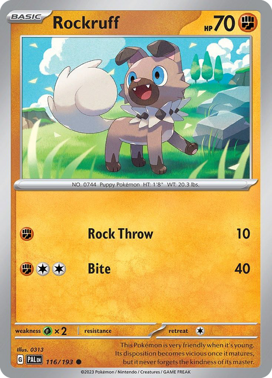 Rockruff 116/193 Paldea Evolved