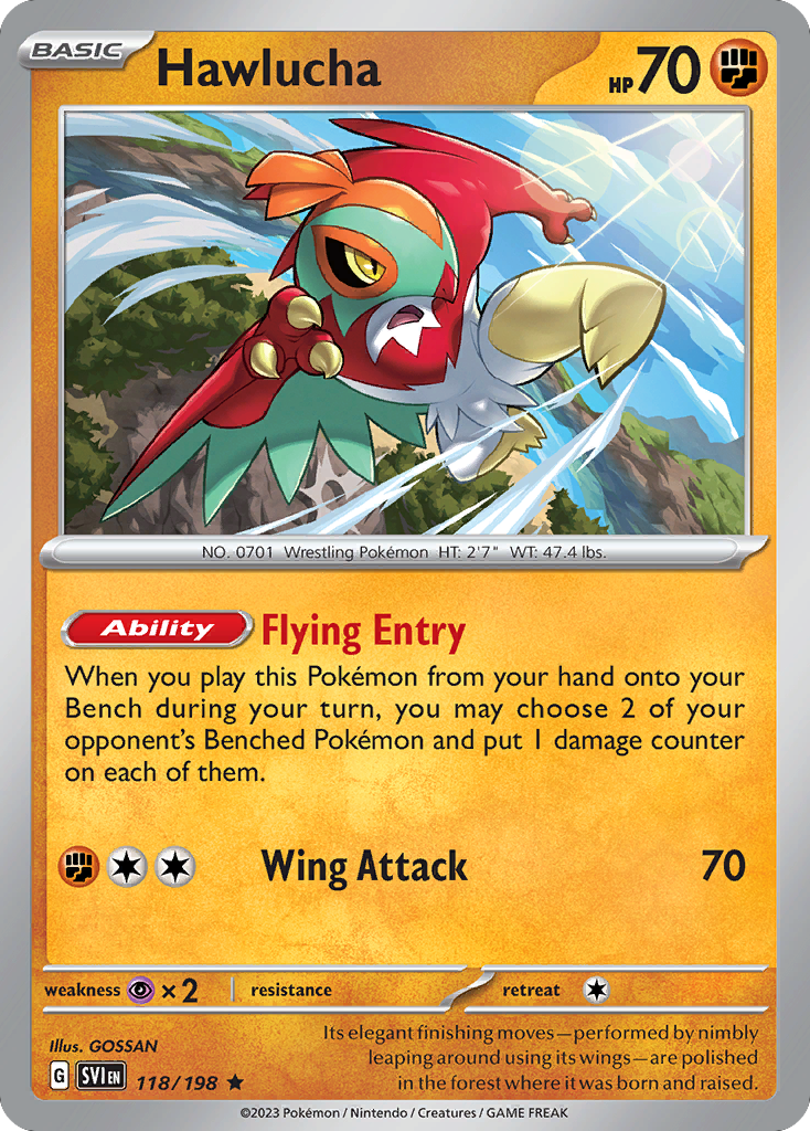 Hawlucha 118/198 Scarlet Violet Holo