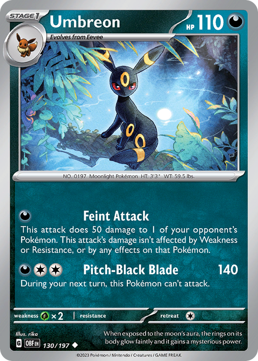 Umbreon 130/197 Obsidian Flames