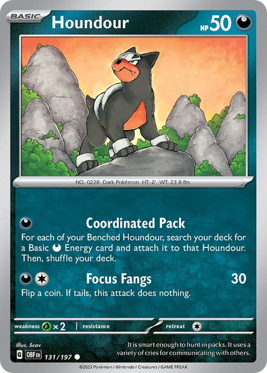 Houndour 131/197 Obsidian Flames