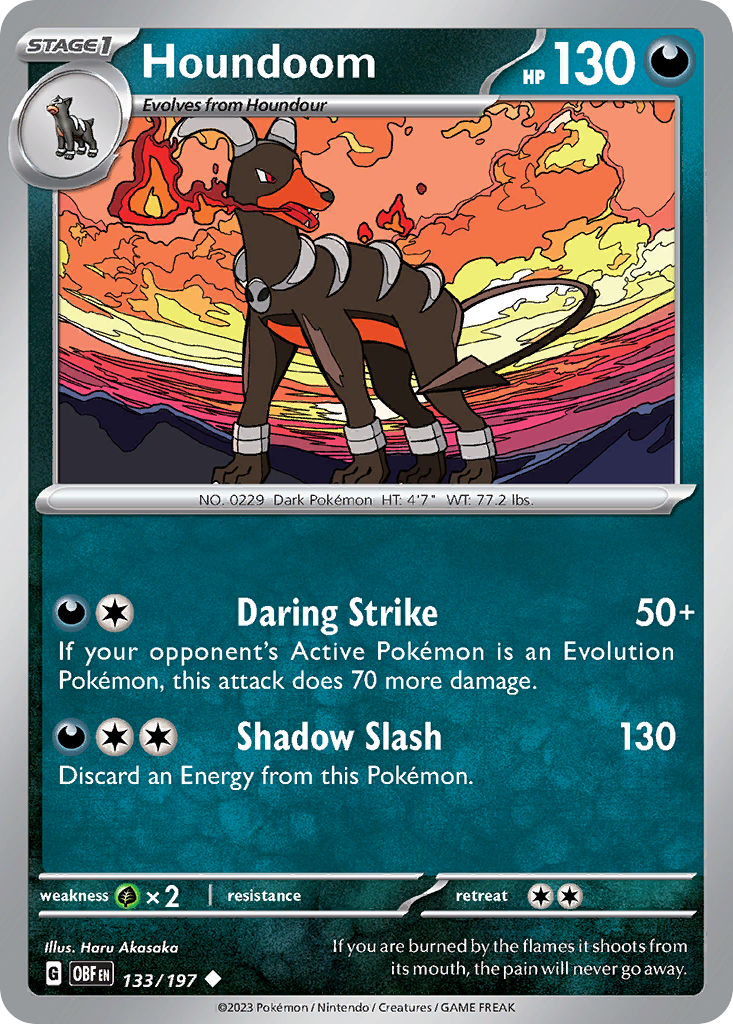 Houndoom 133/197 Obsidian Flames