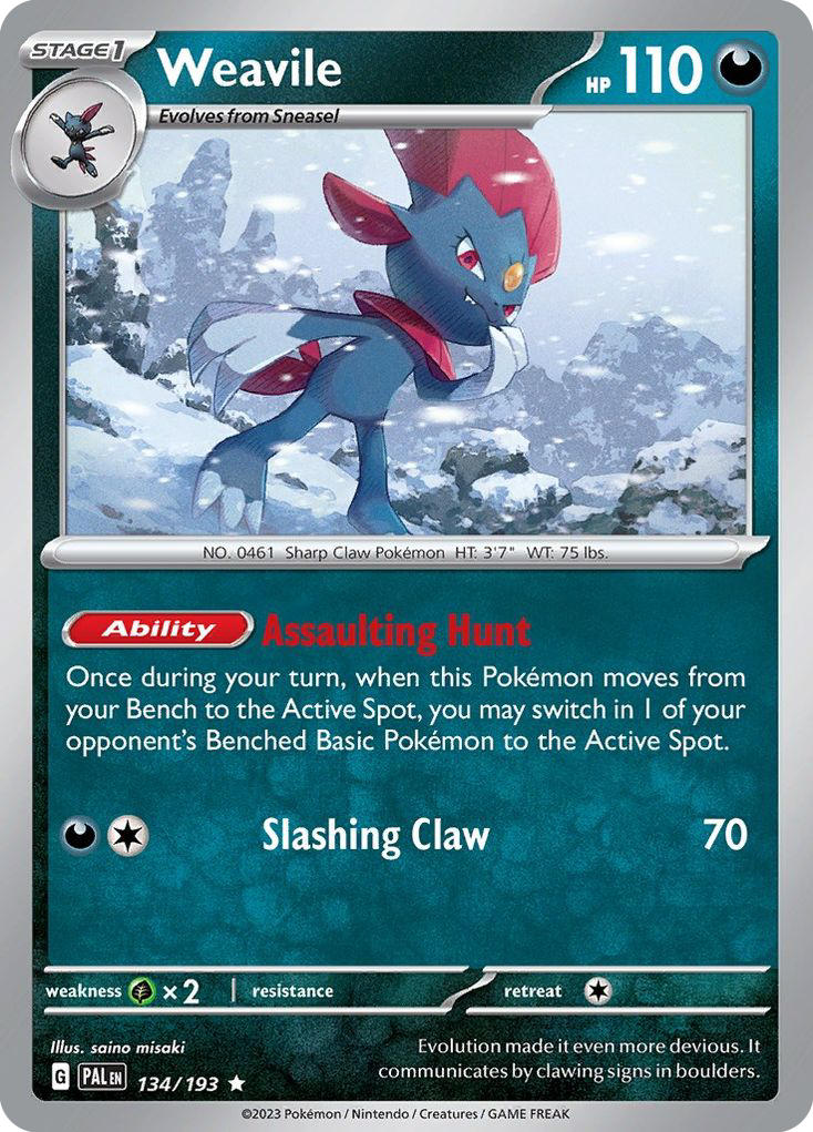 Weavile 134/193 Paldea Evolved Holo