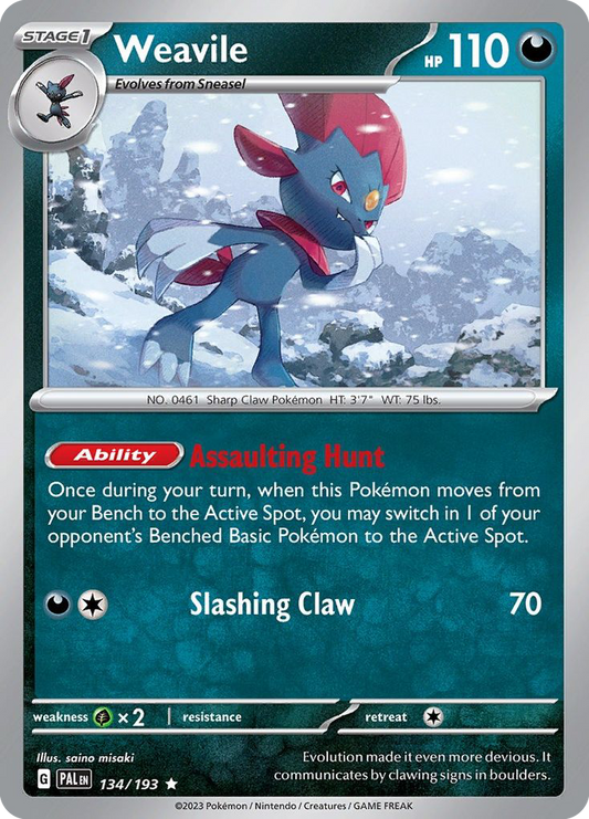 Weavile 134/193 Paldea Evolved Holo