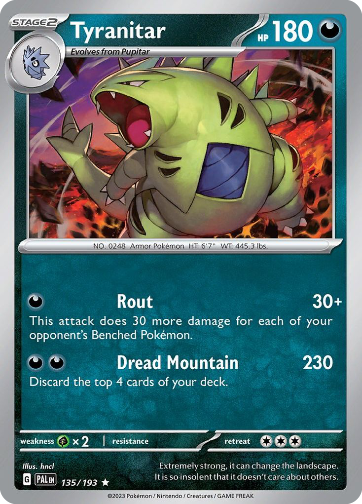 Tyranitar 135/193 Paldea Evolved Holo