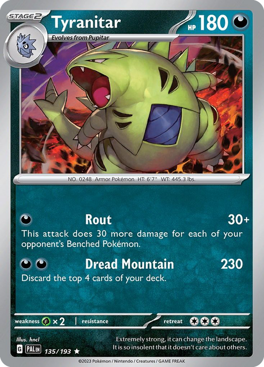 Tyranitar 135/193 Paldea Evolved Holo