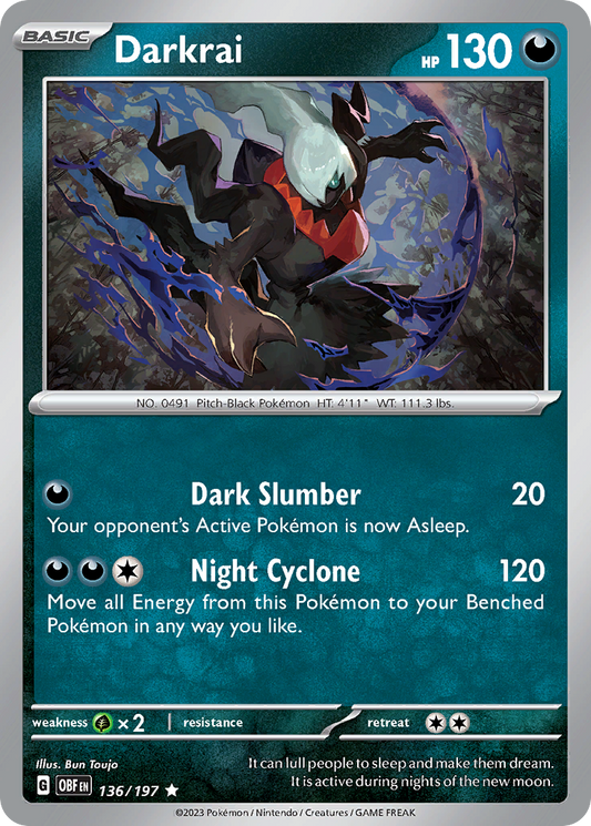 Darkrai 136/197 Obsidian Flames Holo