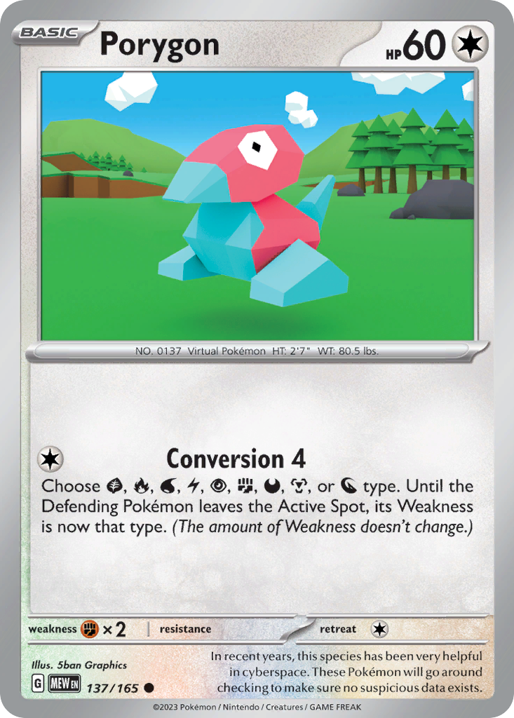 Porygon 137/165 151