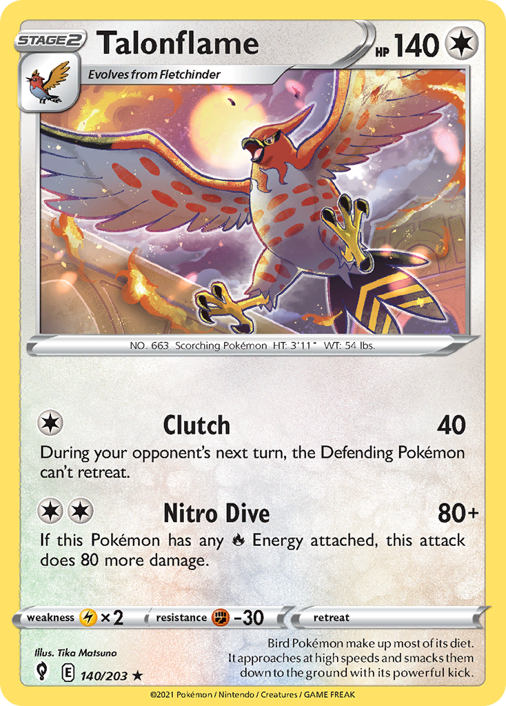 Talonflame 140/203 Evolving Skies