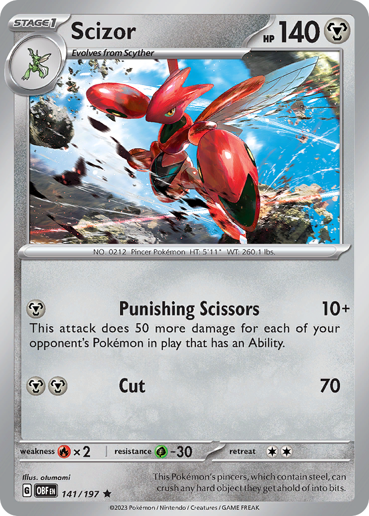 Scizor 141/197 Obsidian Flames Holo