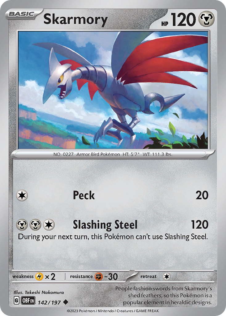 Skarmory 142/197 Obsidian Flames