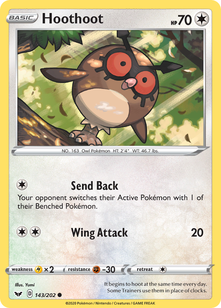 Hoothoot 143/202 Sword Shield