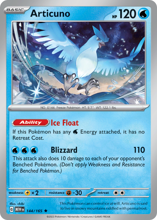 Articuno 144/165 151 Holo