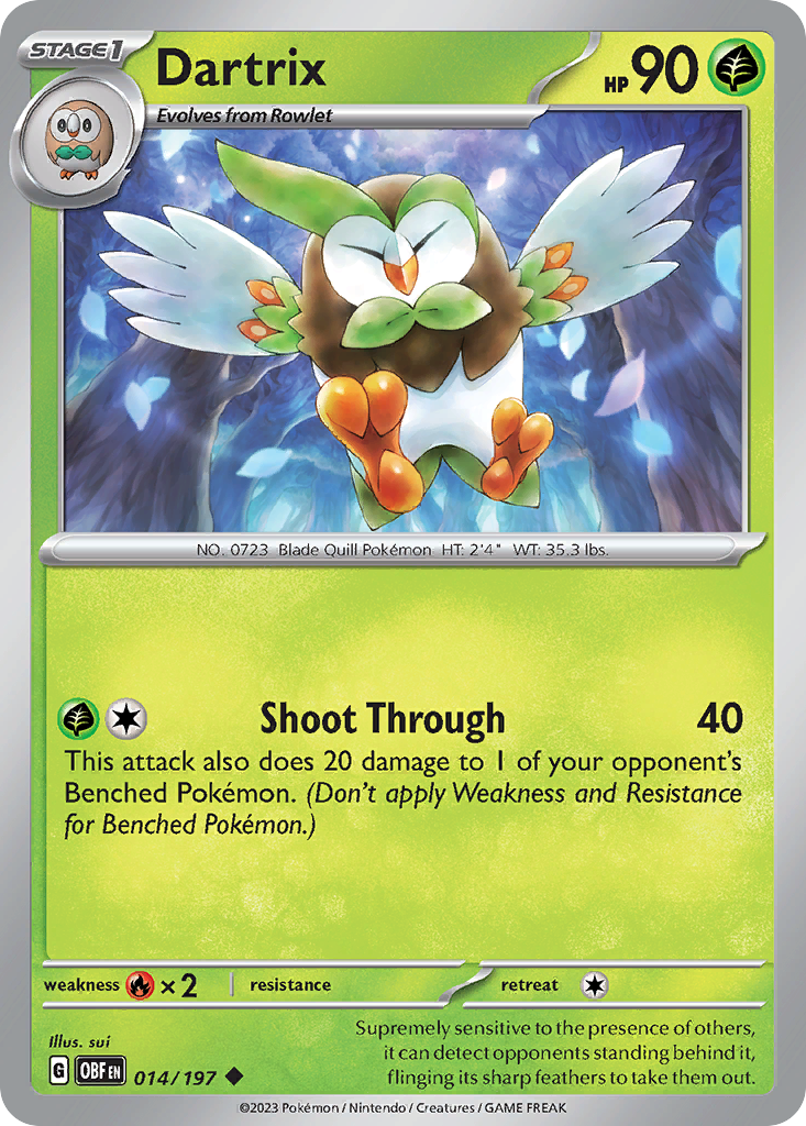 Dartrix 014/197 Obsidian Flames