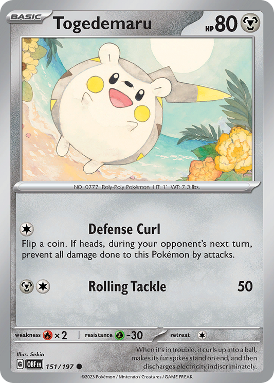 Togedemaru 151/197 Obsidian Flames